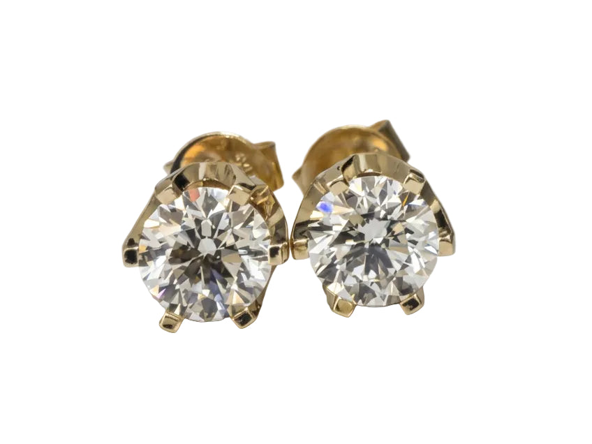 1.60CT IGI certified Round Brilliant Diamond Stud Earrings