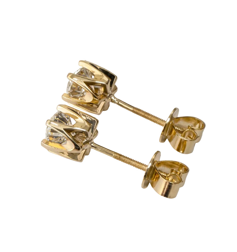 1.60CT IGI certified Round Brilliant Diamond Stud Earrings