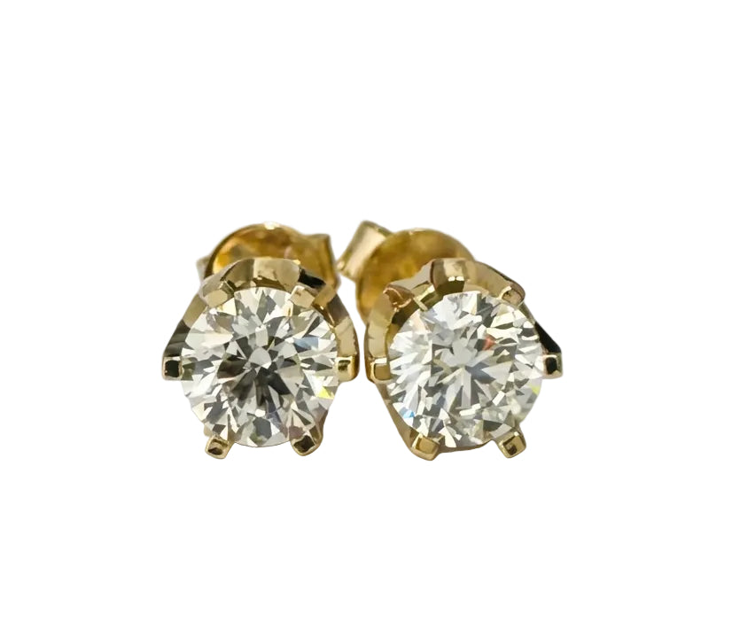1.60CT IGI certified Round Brilliant Diamond Stud Earrings