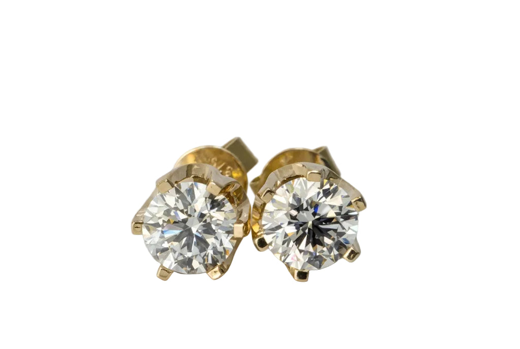 1.60CT IGI certified Round Brilliant Diamond Stud Earrings