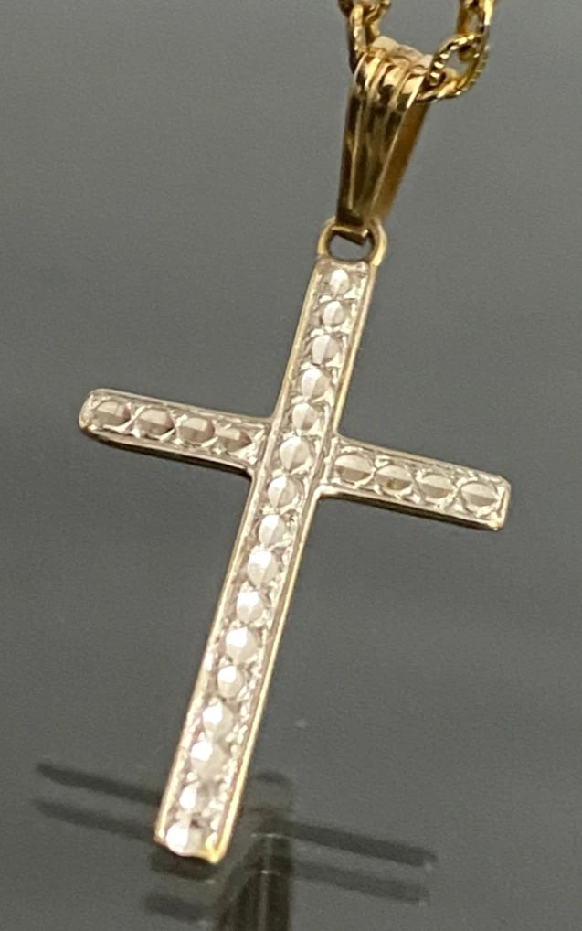 9ct Yellow Gold Cross Pendant 32.0mm High