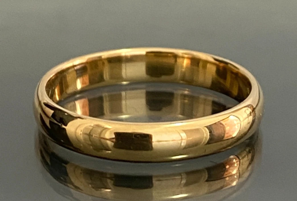18K Yellow Gold Plain Polished Wedding Band Ring Size U 1/2 (US 10.5)
