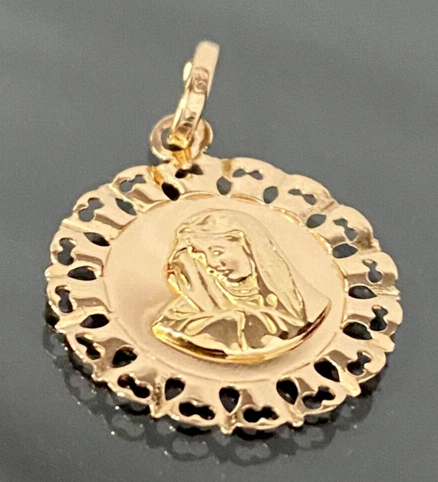 18K Rose Gold Madonna Pendant