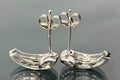 9K White Gold W/ Sapphire & Diamond Stud Earrings