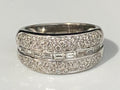 9K White Gold & 0.75CT Diamond Stacking Band Ring Size K - 5 3/8