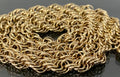 9K Yellow Gold Rope Link Chain Necklace 43cm Long