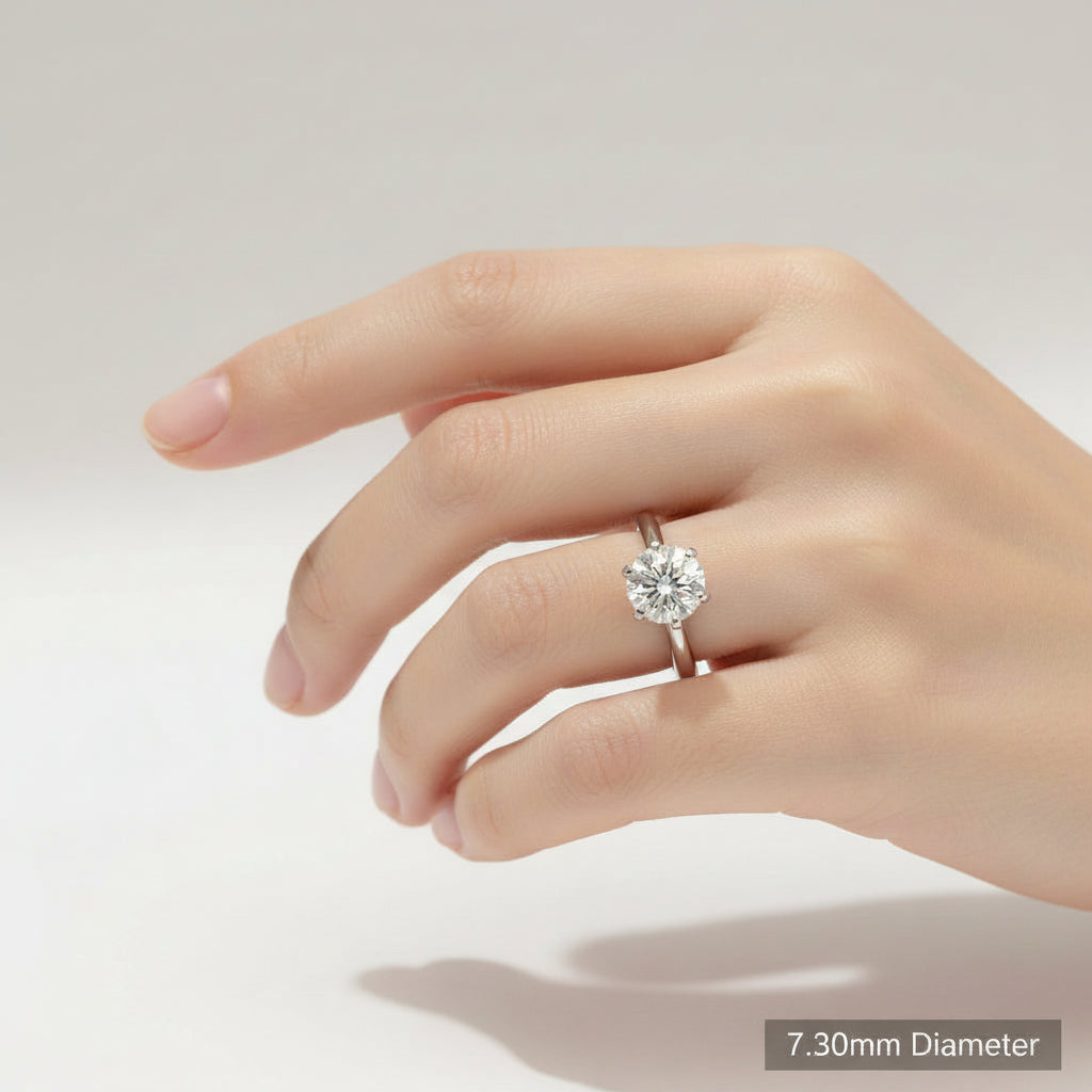 950 Platinum 1.50ct Round Brilliant Diamond Solitaire Engagement Ring – F/G SI