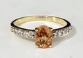 9K Yellow Gold & 1.47CT Natural Zircon Ring Size N 1/2 - 6 3/4