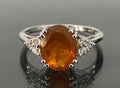 9K Yellow Gold W/ 1.93CT American Fire Opal Ring Size N 1/2 - 6 3/4
