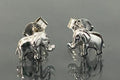 18K White Gold Elephant Stud Earrings