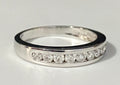 18K White Gold & 0.33CT Diamond Channel Set Ring Size J - 4 3/4