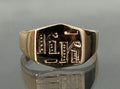 14K Yellow Gold "K" Initial Women's Signet Ring Size K 1/2 - 5 1/2