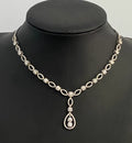18K White Gold & 2.50CT Diamond Statement Drop Necklace