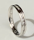 18K White Gold & Diamond Wedding Ring Size P - 7 3/4