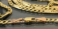 9K Yellow Gold Fancy Figaro Link Chain Necklace 57cm 22.5" Estate Jewellery