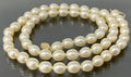 White Cultured Pearl Single-Strand Necklace W/ 14K Yellow Gold Clasp 45cm Long