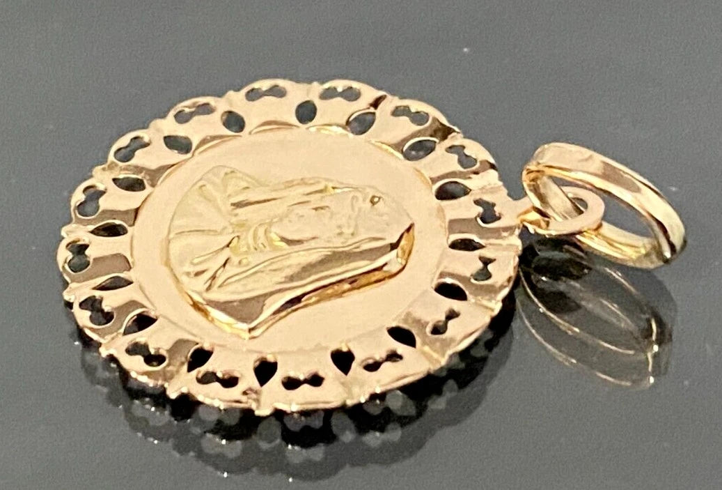 18K Rose Gold Madonna Pendant