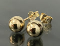 9K Yellow Gold Ball Stud Earrings