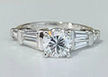 9K White Gold & Cubic Zirconia Engagement Ring Size M - 6