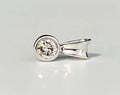 9K White Gold & 0.15CT Diamond Bezel Set Single Stone Pendant