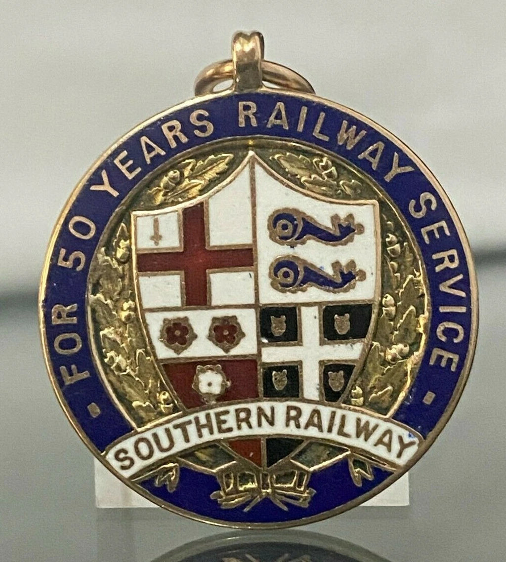 9K Rose Gold & Enamel Fob Medal C1932