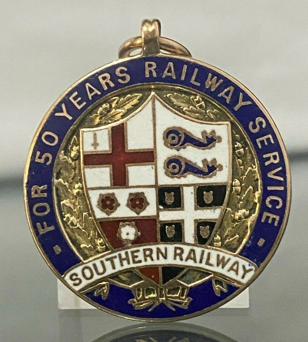 9K Rose Gold & Enamel Fob Medal C1932