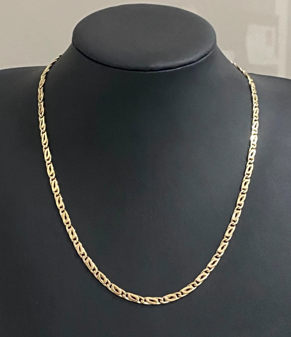 9K Yellow Gold Birdseye Link Chain Necklace - 51.0cm Long