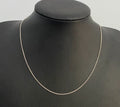 Italian 18K White Gold Spiga Link Chain Necklace 46cm Long