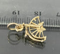 9K Yellow Gold Unicycle Charm / Pendant