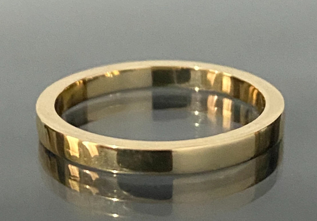 18K Yellow Gold Wedding Band Ring Size M - 6 1/4
