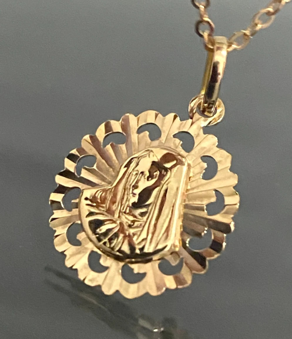 Vintage 18K Rose Gold with Virgin Mary Pendant – Jordans Jewellery