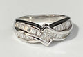 18K White Gold & 0.70CT Diamond Ring Size N 1/2 - 6 3/4