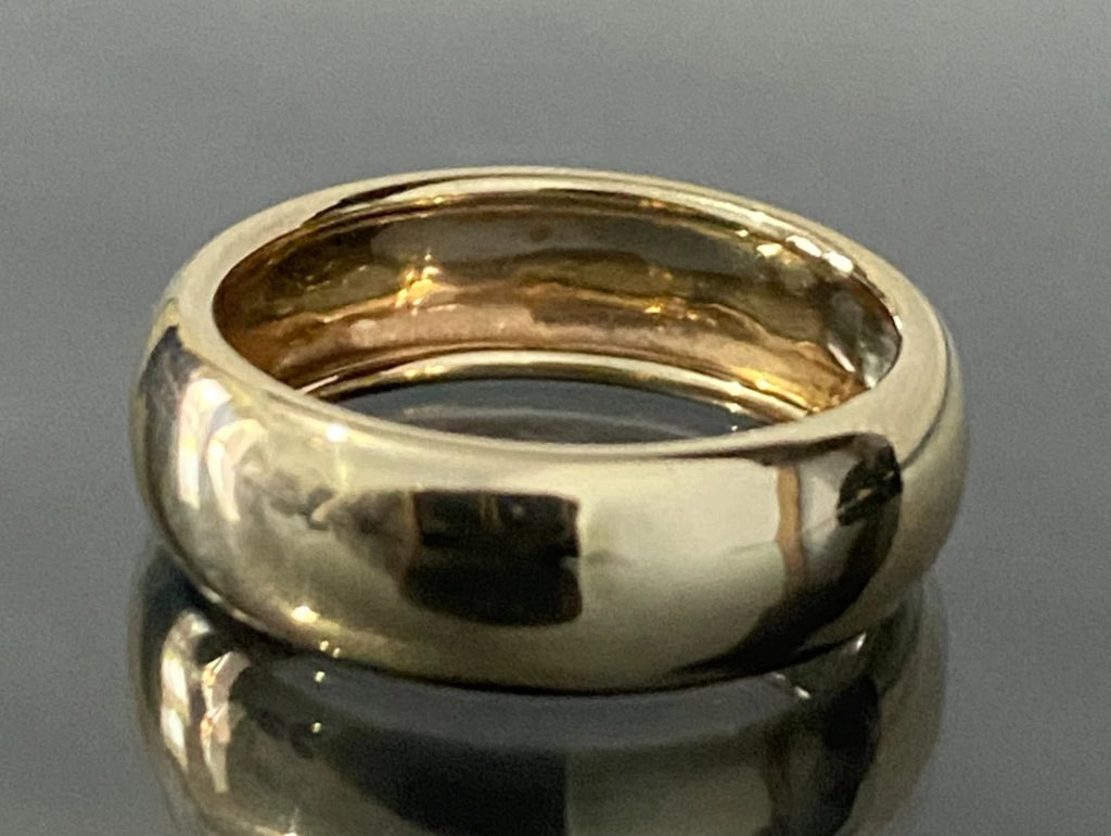 9K Yellow Gold Plain Wedding Band Ring Size L 1/2 - 6