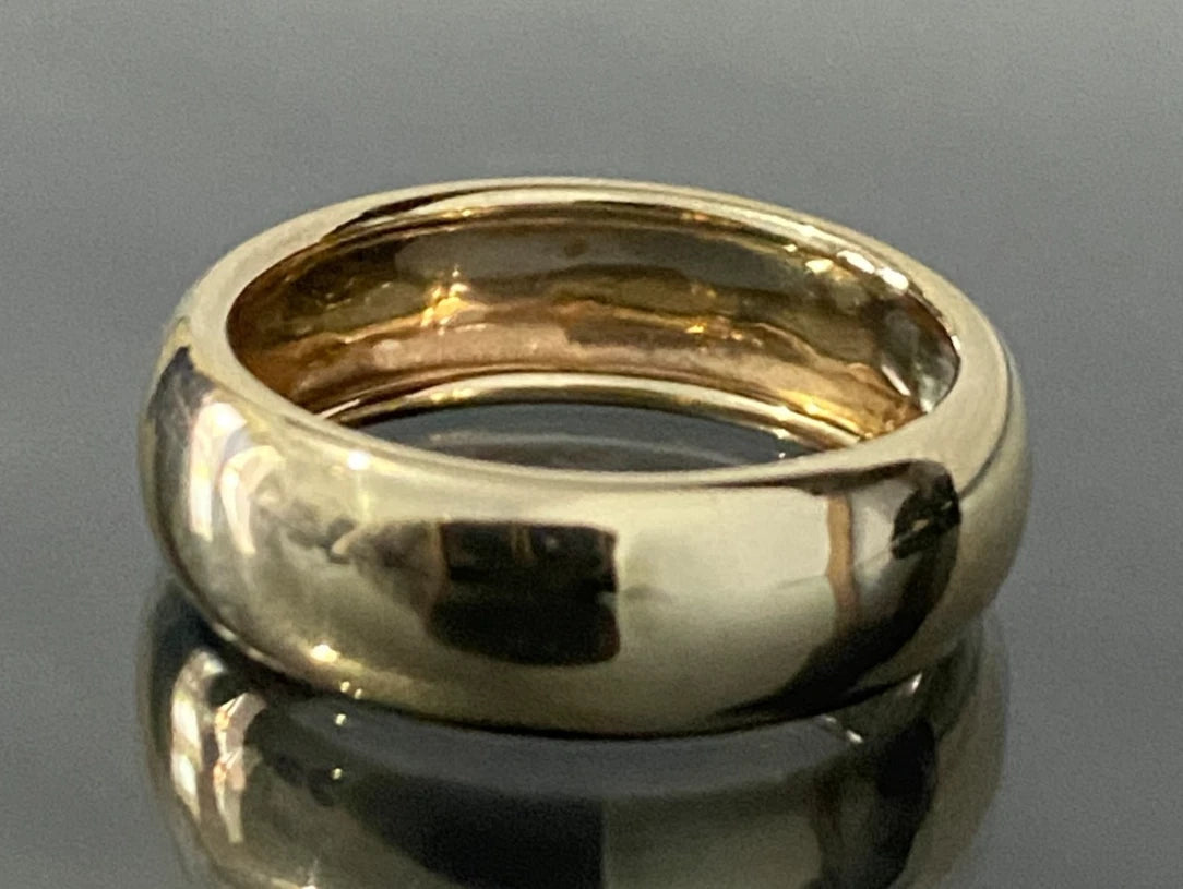 9K Yellow Gold Plain Wedding Band Ring Size L 1/2 - 6