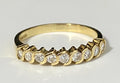18K Yellow Gold & 0.30CT Diamond Wedding Band Ring Size O - 7 1/4