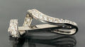 9K White Gold & Cubic Zirconia Swirl Bar Pendant