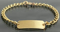 1970's 9ct Yellow Gold Curb Link Kids Childs ID Bracelet 14.0cm Long