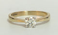 9K Yellow Gold & 0.33CT Diamond Solitaire Engagement Ring - Size M (US 6.25)