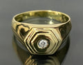 18K Yellow Gold & Diamond Men's Ring Size U - 10 1/2