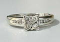 18K White Gold & 0.23CT Diamond Engagement Ring Size M - 6