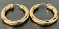 Italian 9K Yellow Gold Hoop Earrings 27.0mm