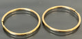 9ct Solid Yellow Gold Hoop Earrings 21mm Sleeper Style Classic Hoops