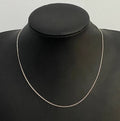 18K White Gold Curb Link Chain Necklace 44cm Long