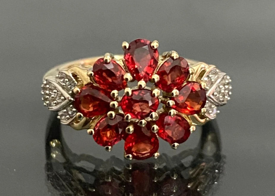 9ct Yellow Gold with 2.25CT Natural Ruby Dress Ring Size L (US 5.75)