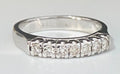 18K White Gold & 0.30CT Diamond Eternity Band Ring Size O - 7