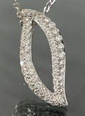 14K White Gold W/ 1.00CT Brilliant Diamond Drop Pendant
