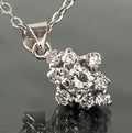 18K White Gold W/ 0.60CT Brilliant Diamond Pendant