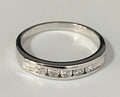 18K White Gold & 0.30CT Diamond Channel Set Ring Size M 1/2 - 6 1/4