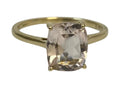 10ct Yellow Gold Pink Cushion Morganite Ring 10x8mm Size R 1/2 (US 9)