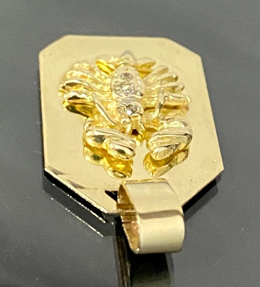 14K Yellow Gold Scorpio Zodiac Sign Pendant